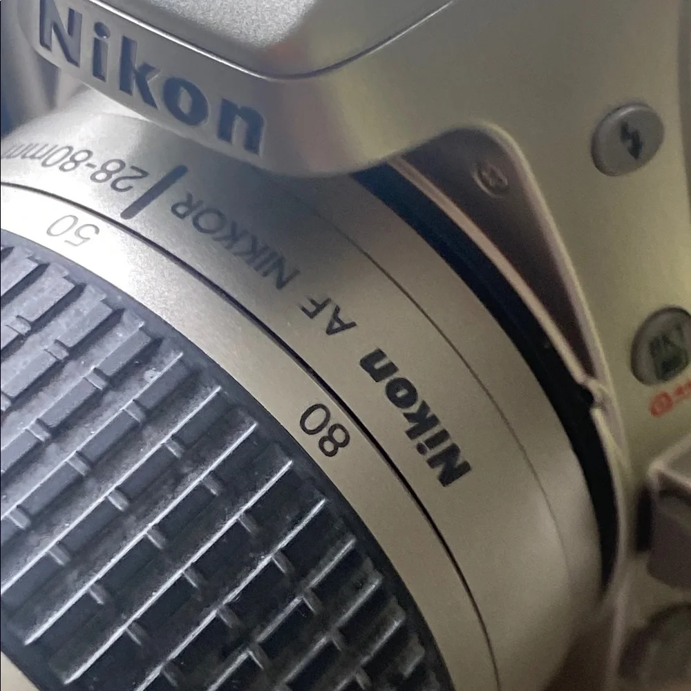 Nikon Silver N55 28 - 80 mm Camera with strap